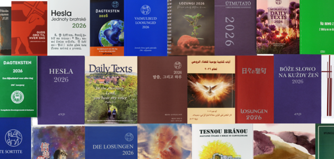 Gruppenbild Losungen weltweit Gruppenbild mit Covern von Losungen aus aller Welt