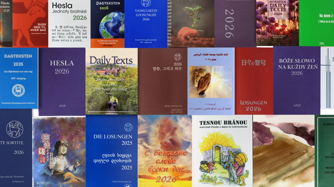 Gruppenbild Losungen weltweit Gruppenbild mit Covern von Losungen aus aller Welt