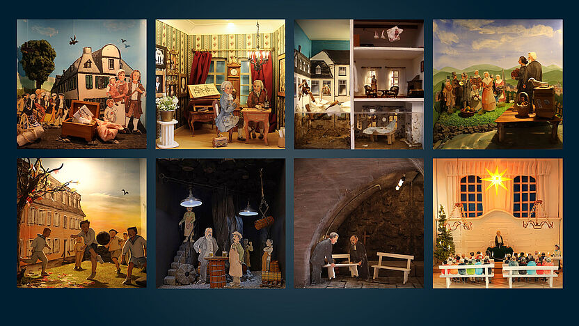 Zusammenstellung aller acht Bilder