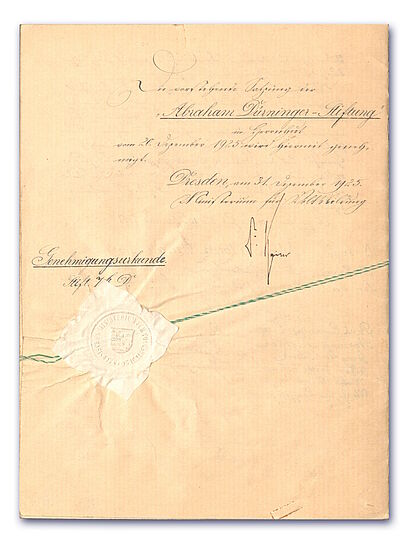 Abbildung der Genehmigungsurkunde