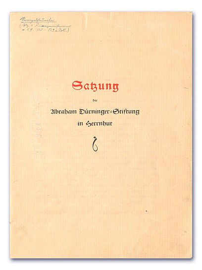 Abbildung der Satzung der Firma Dürninger